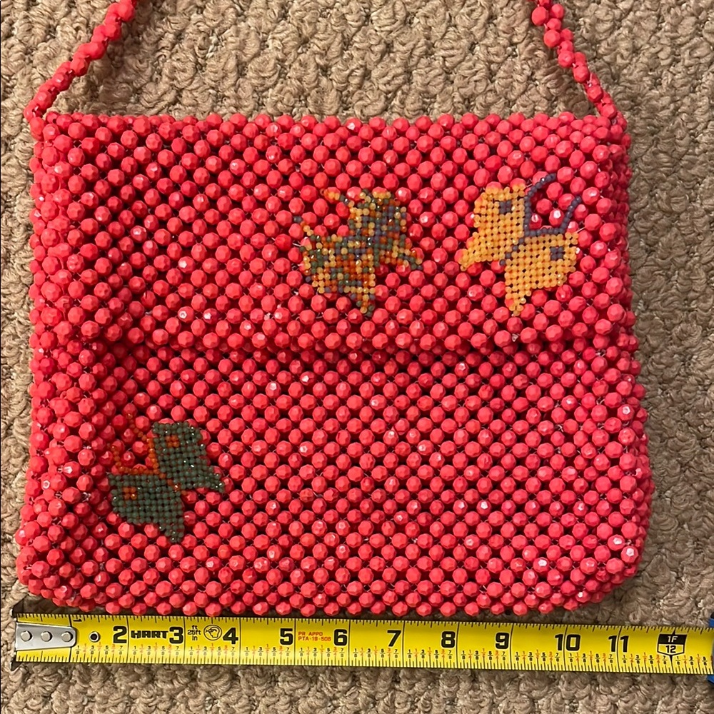 Pink Beaded Women's Bag - Picture 5 of 6